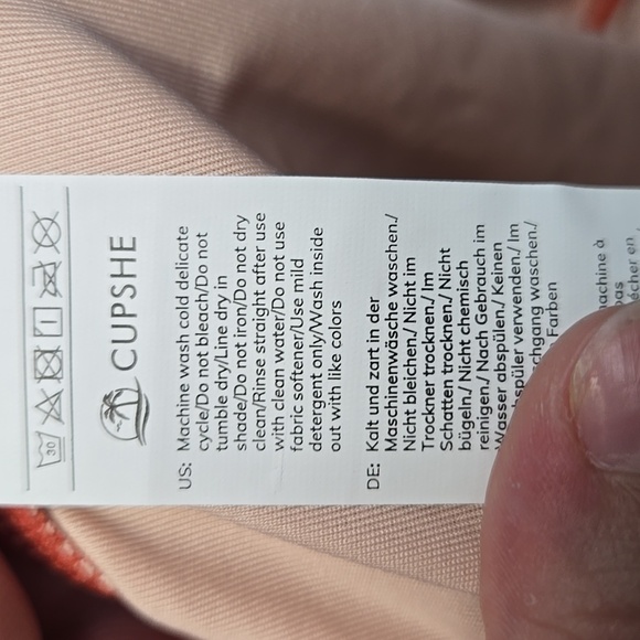 Cupshe Size S Rusty Orange High Rise Rouched Bikini Bottom - Picture 5 of 5